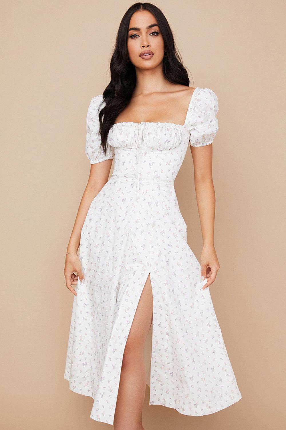 Elegant Corset-Style Midi Dress