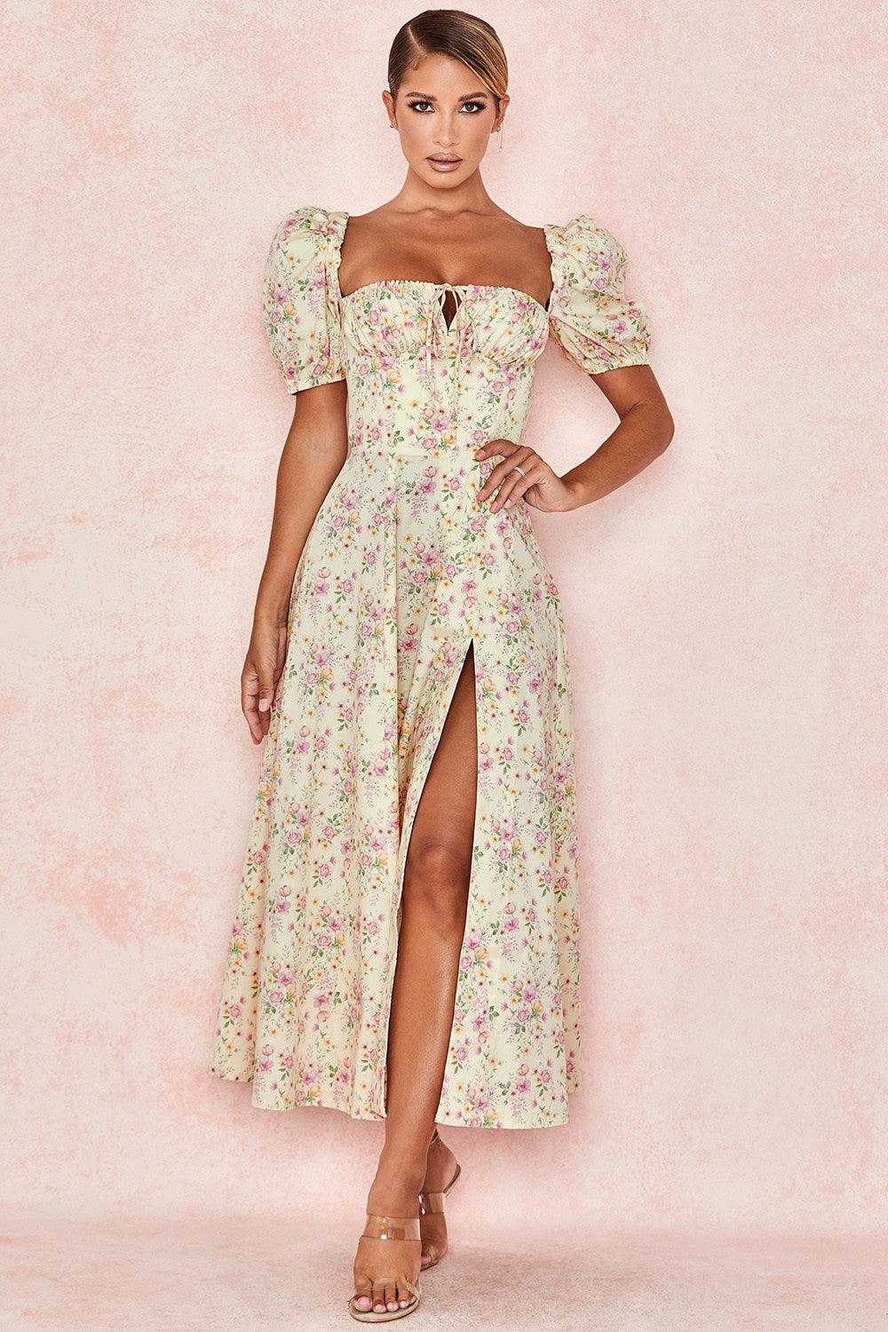Elegant Corset-Style Midi Dress