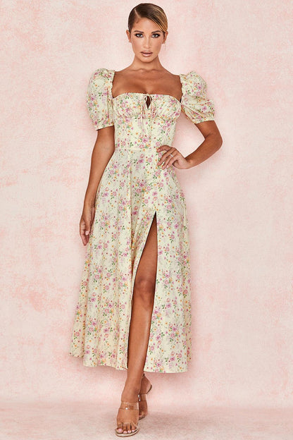 Elegant Corset-Style Midi Dress