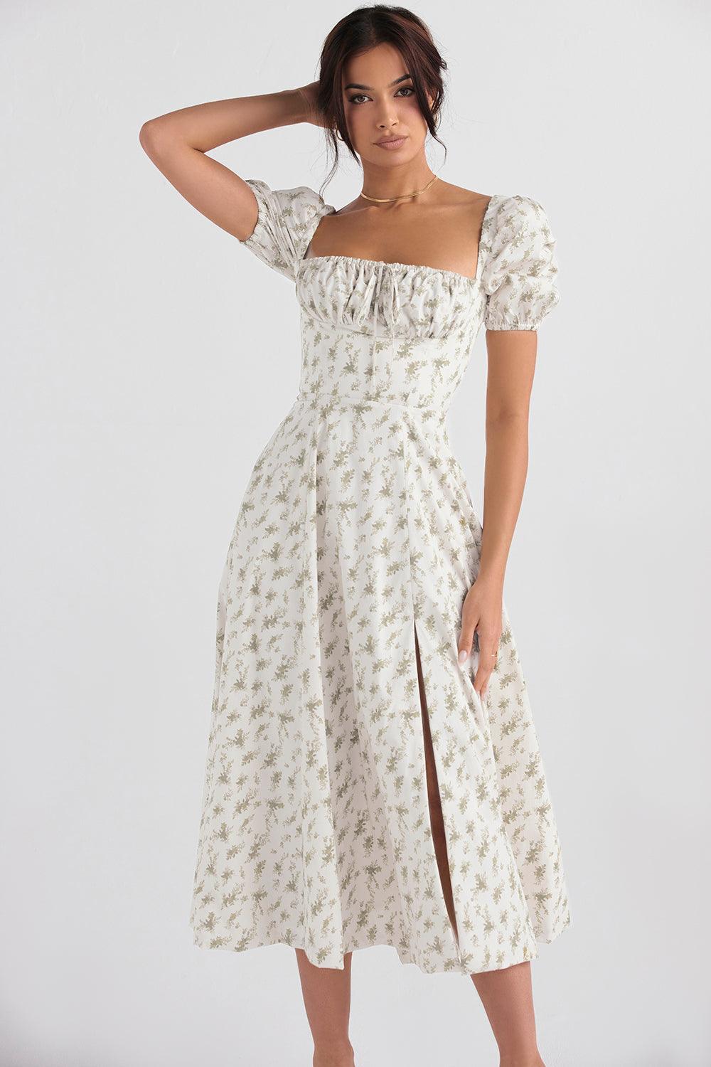 Elegant Corset-Style Midi Dress