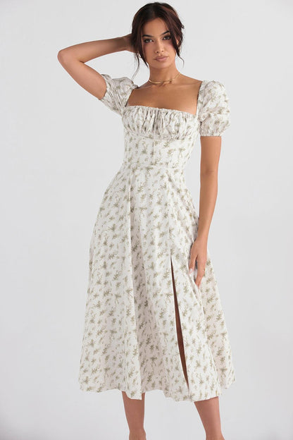 Elegant Corset-Style Midi Dress