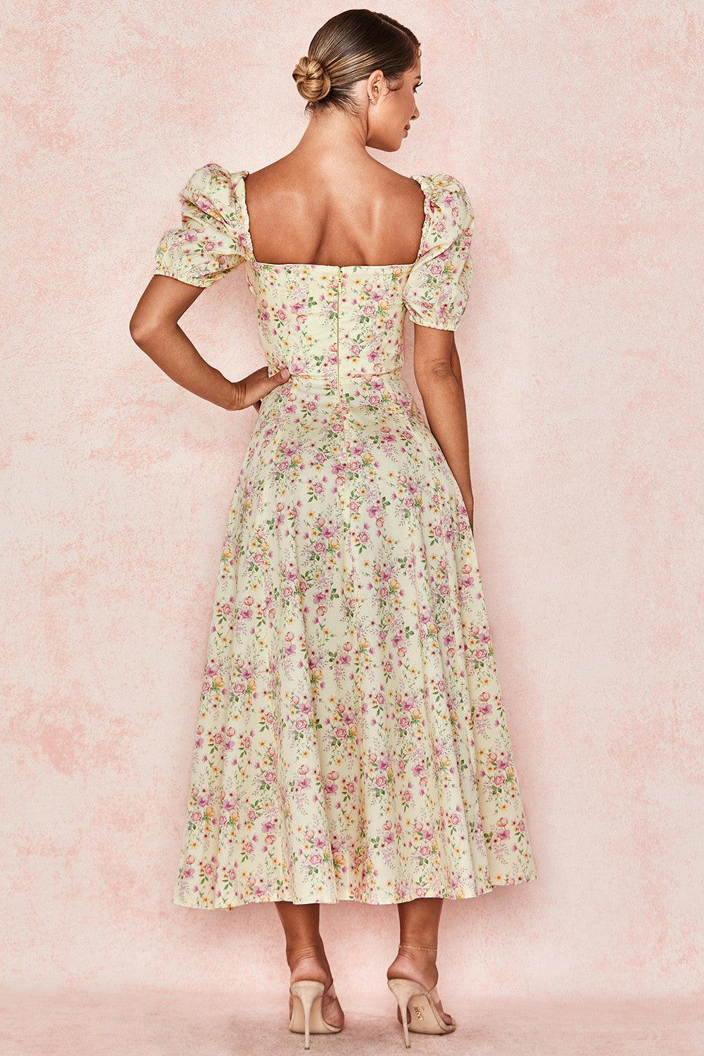 Elegant Corset-Style Midi Dress