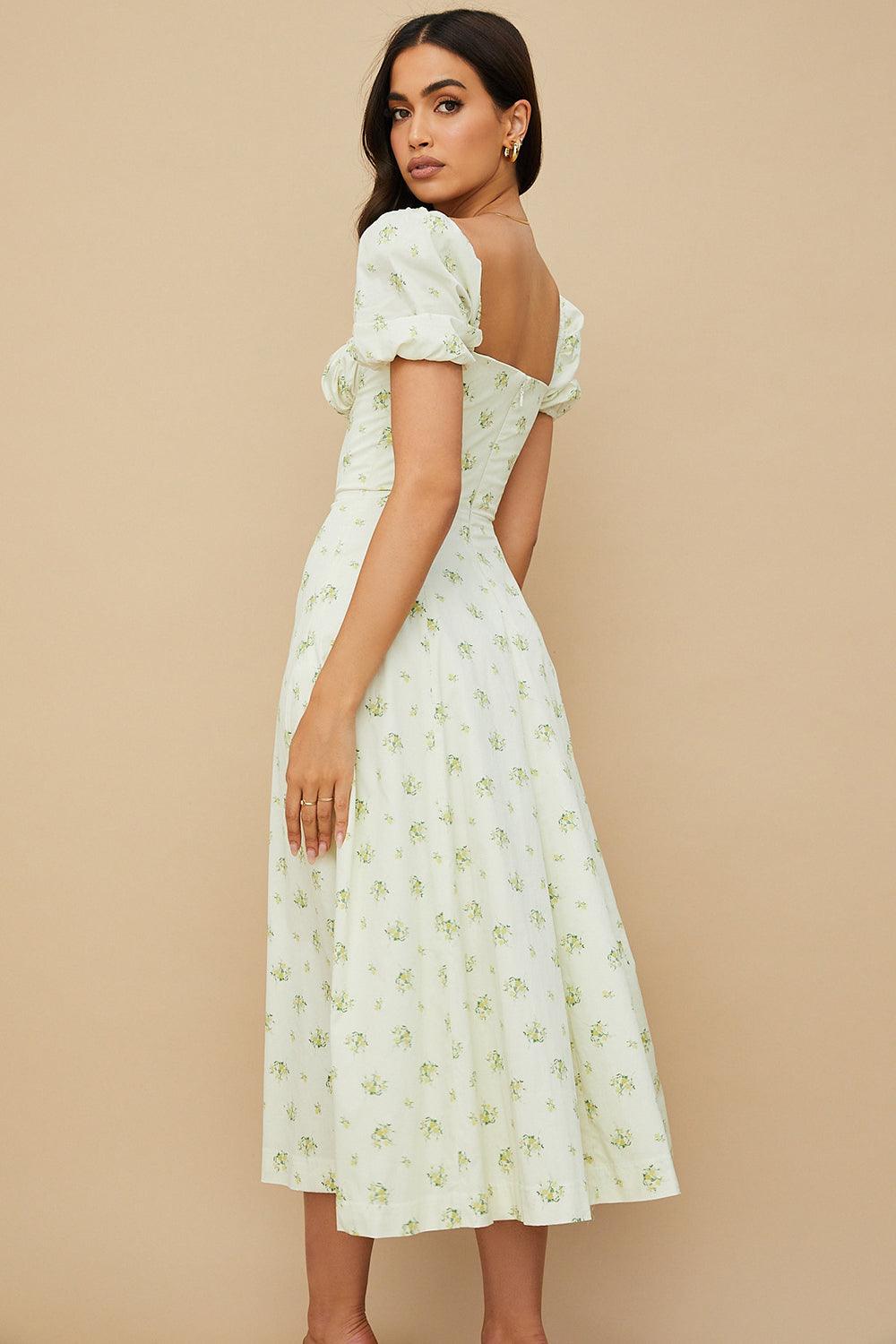 Elegant Corset-Style Midi Dress