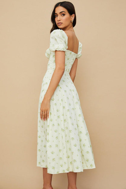 Elegant Corset-Style Midi Dress