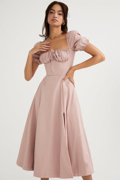 Elegant Corset-Style Midi Dress