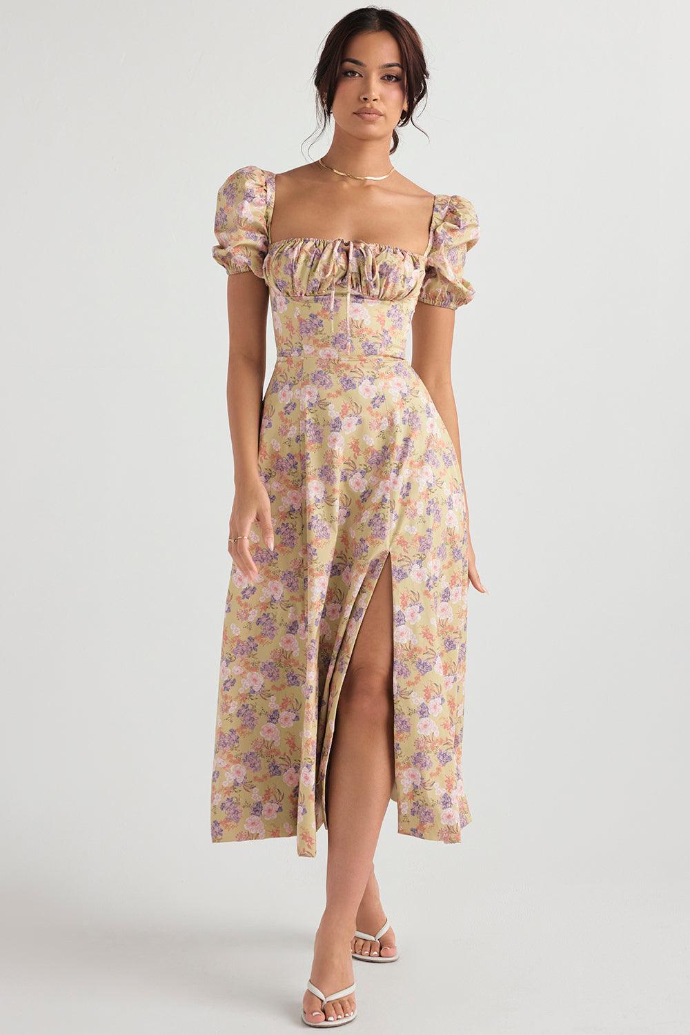 Elegant Corset-Style Midi Dress