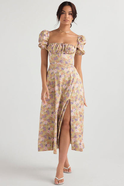 Elegant Corset-Style Midi Dress