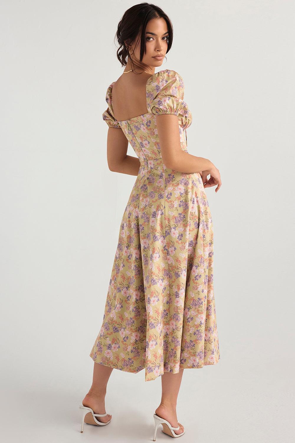 Elegant Corset-Style Midi Dress