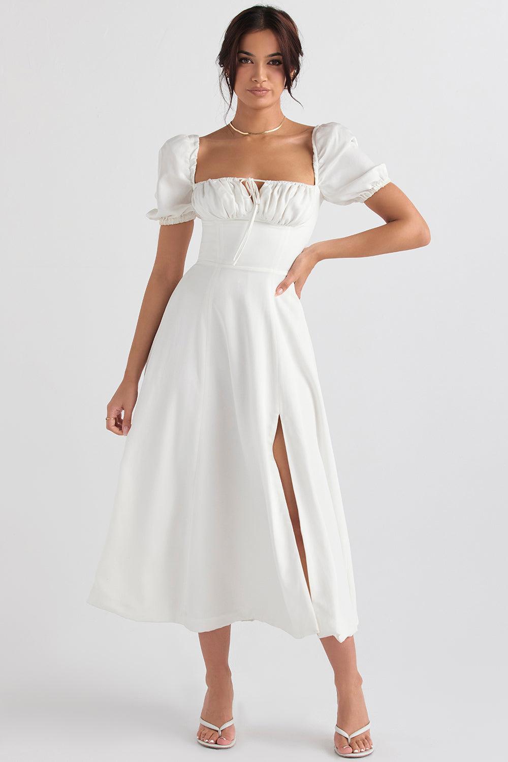 Elegant Corset-Style Midi Dress