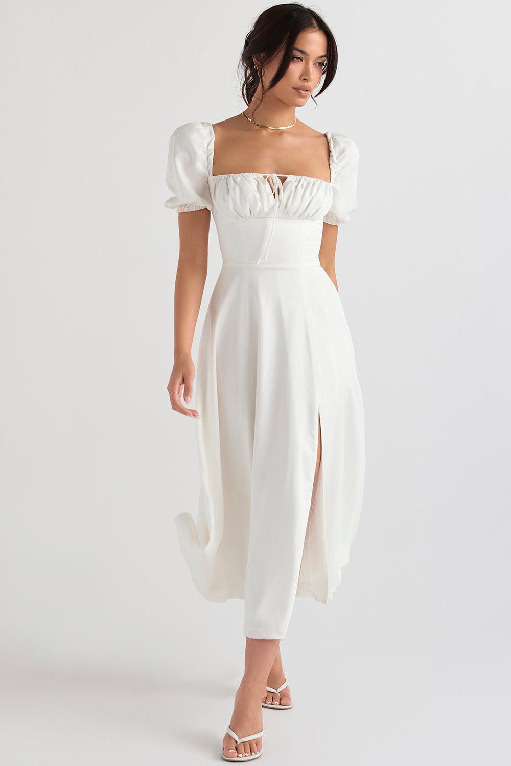 Elegant Corset-Style Midi Dress