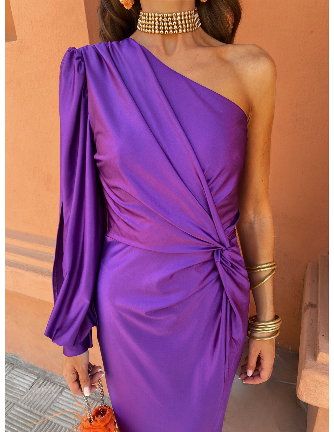 Eleganza One-Shoulder Abito