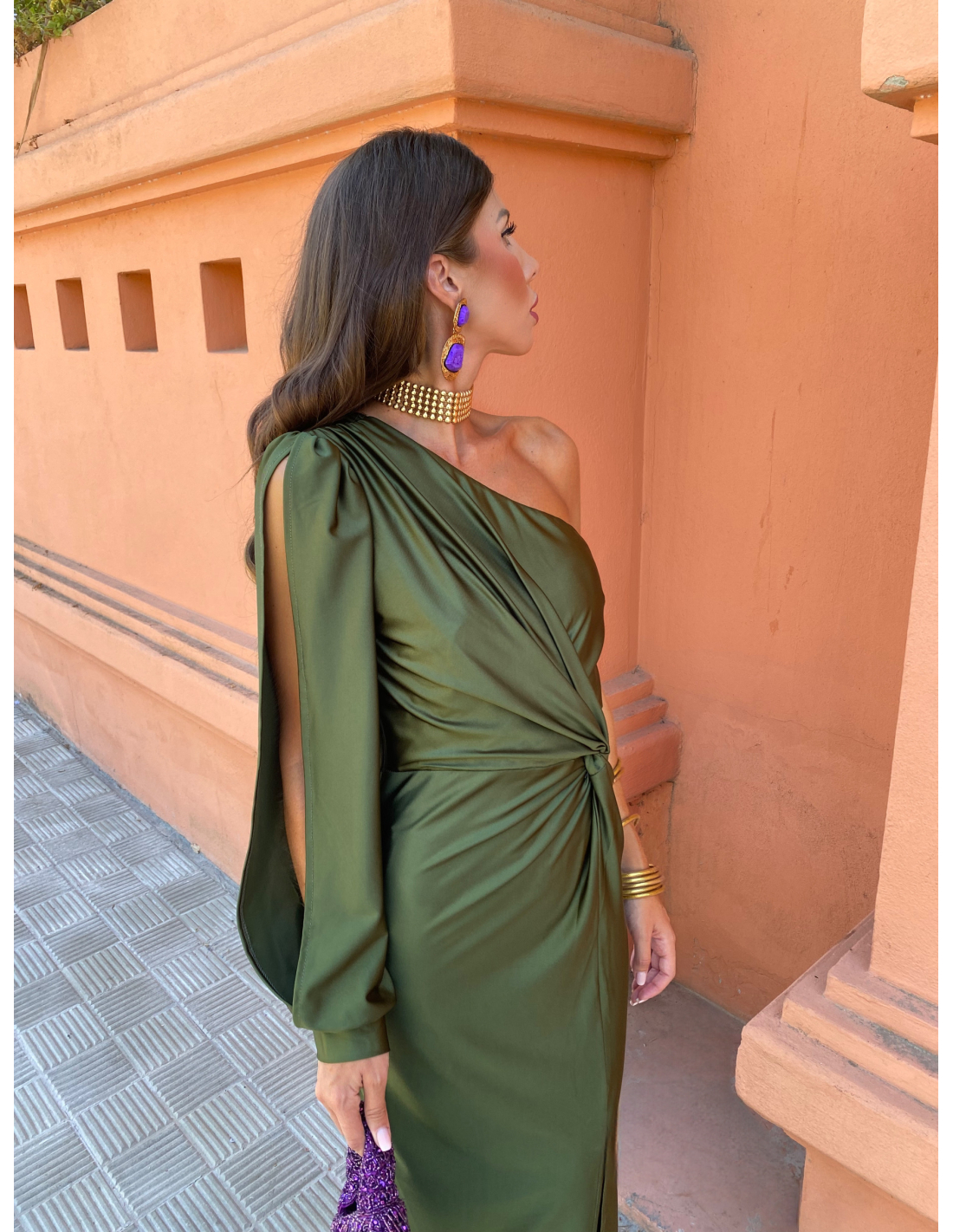 Eleganza One-Shoulder Abito