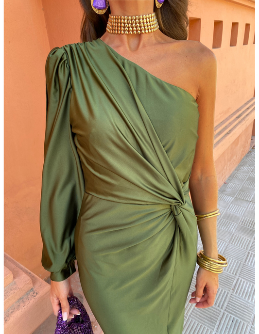 Eleganza One-Shoulder Abito