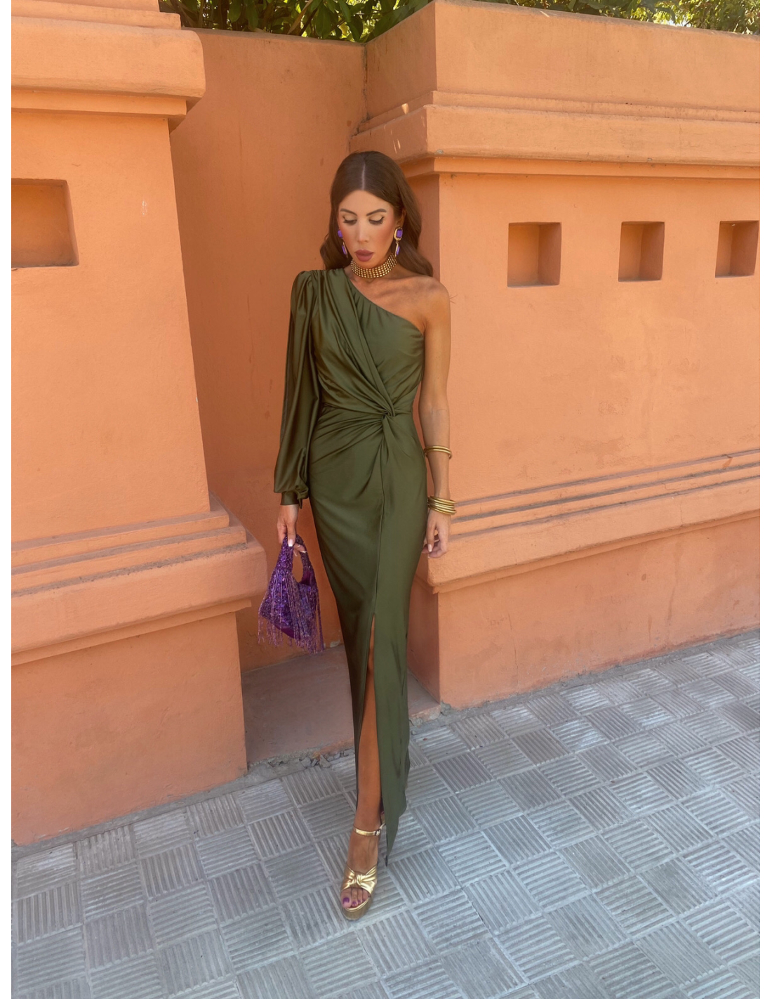 Eleganza One-Shoulder Abito